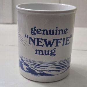 Vintage Genuine "NEWFIE" Ceramic Mug Newfoundland Boat Lighthouse Made England